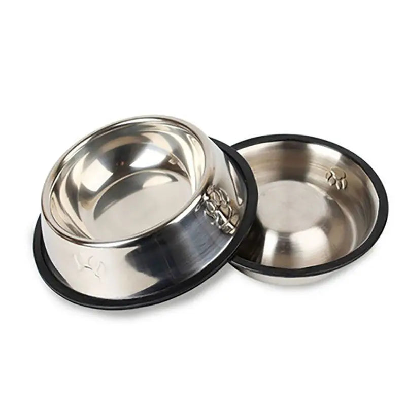 Paw Stainless Steel Skidproof Pet Bowl Set - Anti-Ant Design for Dogs and Cats, Available in 6 Sizes
