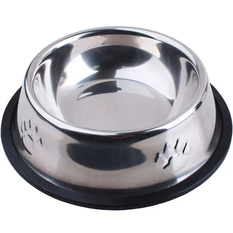 Paw Stainless Steel Skidproof Pet Bowl Set - Anti-Ant Design for Dogs and Cats, Available in 6 Sizes